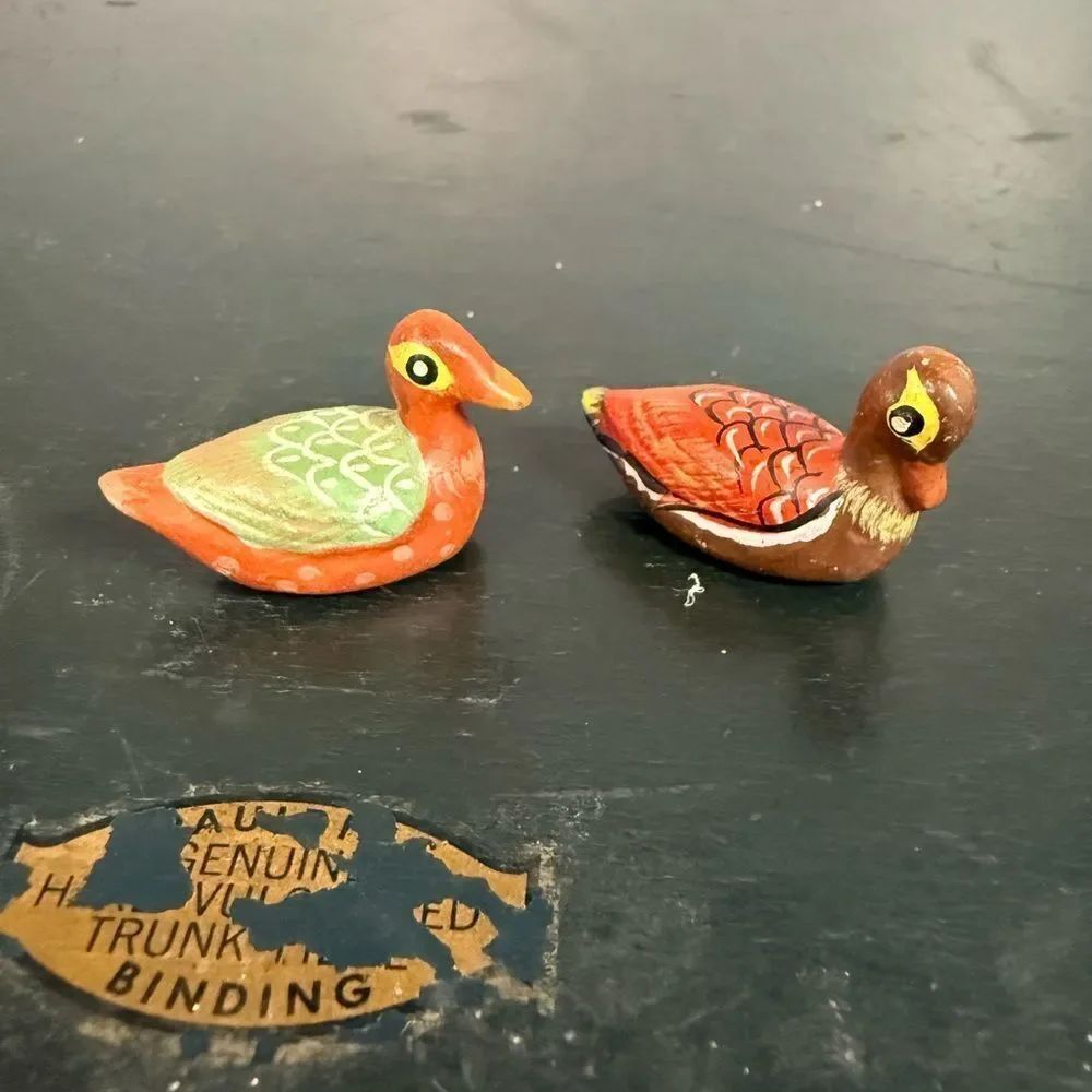 Mexican Pottery Terra Cotta Duck Miniature Home Decor Collectible Hand Painted